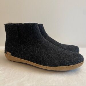 Glerups Boot With Leather Sole - Charcoal